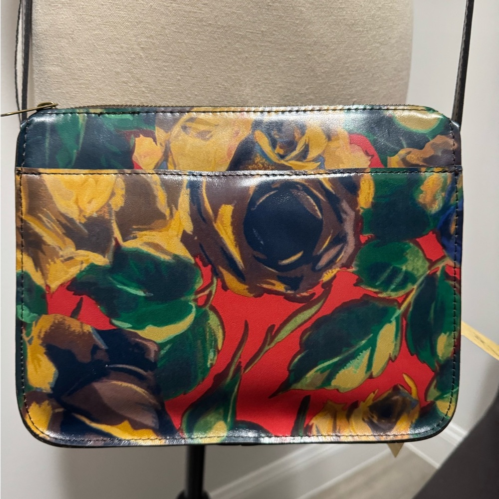 Patricia Nash Leather New Floral Bloom Crossbody Bag NWT